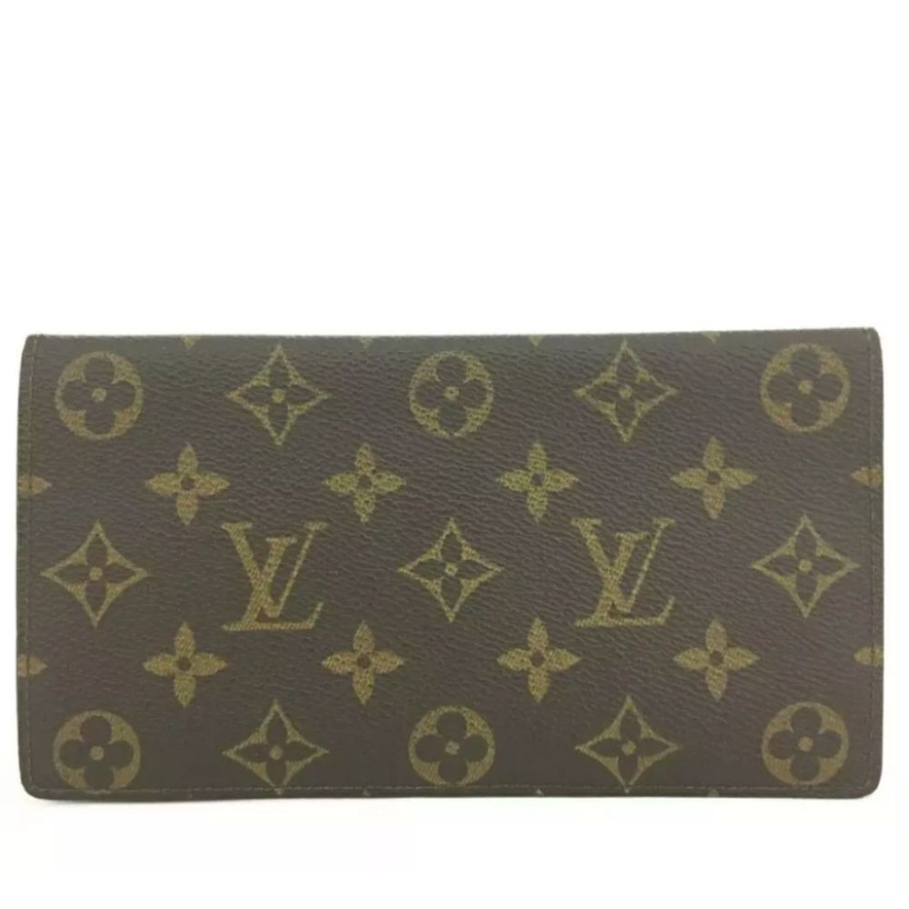 Authentic Louis Vuitton Monogram Bifold Long Wallet /R4027. ET875.